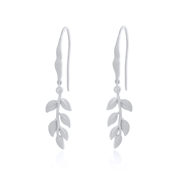 Sølv blomster øreringe